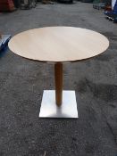 Single Pedestal Table with Round Top 75cm diameter 76cm tall