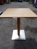 Square Topped Single Pedestal Table 60x60x76cm