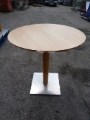 Single Pedestal Table with Round Top 75cm diameter 76cm tall