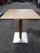 Square Topped Single Pedestal Table 60x60x76cm