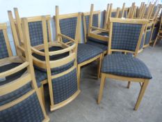 Twenty Two Grey Checked Pattern Upholstered Dining Chairs