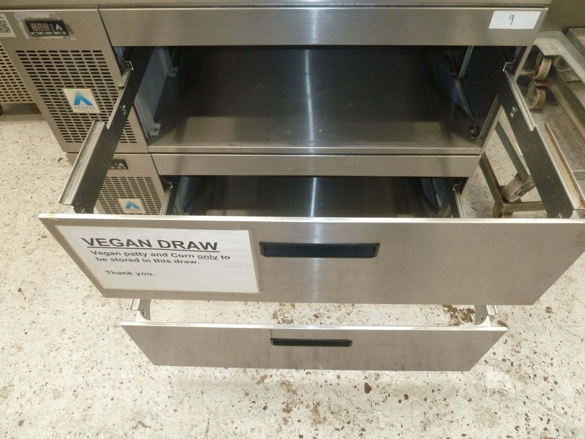 * Adande Adande VCS Under Counter Double Drawer Unit, with storage shelf on top. Very clean - Image 3 of 3