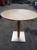 Single Pedestal Table with Round Top 75cm diameter 76cm tall