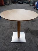 Single Pedestal Table with Round Top 75cm diameter 76cm tall