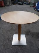 Single Pedestal Table with Round Top 75cm diameter 76cm tall