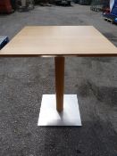 Square Topped Single Pedestal Table 60x60x76cm