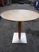 Single Pedestal Table with Round Top 75cm diameter 76cm tall