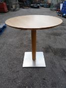 Single Pedestal Table with Round Top 75cm diameter 76cm tall