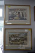 Two Signed & Framed Prints by Judy Boyes - Scenes