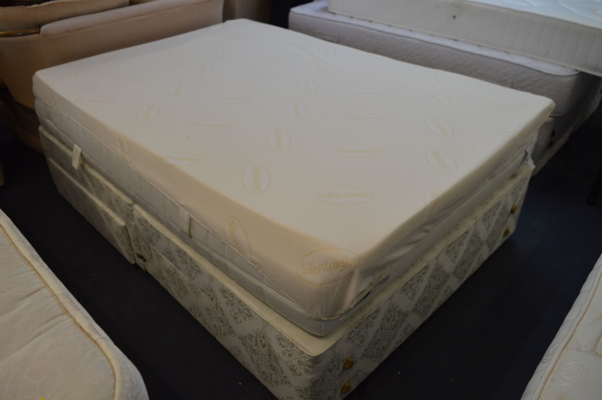 Four Drawer Double Divan with Mattress and Silentn