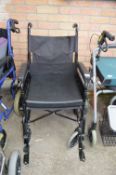 Black Lowmax Folding Wheelchair