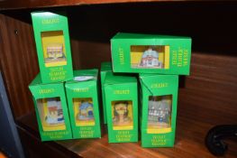 Eight Tetley Tea Folk Boxed Collectibles