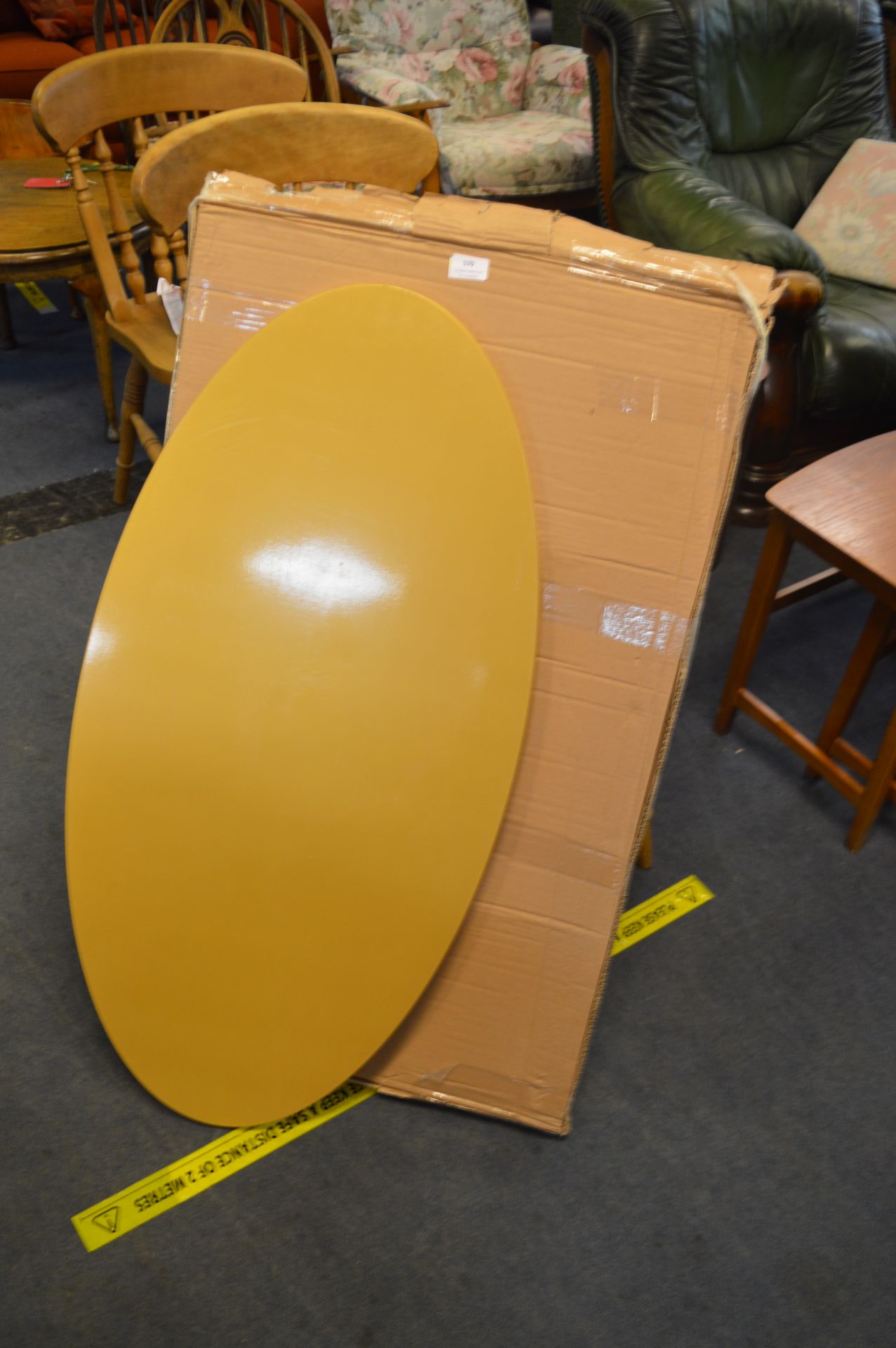 *Gold Painted Oval Coffee Table