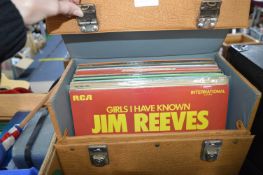 Record Case Containing 30 LP LP's Including Jim Re