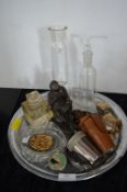 Tray Lot of Collectibles, Vintage Spectacles, etc.