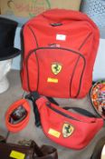 Ferrari Backpack and Matching Bum Bag & New Ferrari Belt