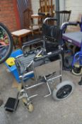 Chrome & Black Folding Wheelchair