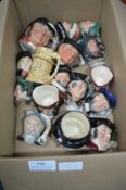 Royal Doulton Miniature Character Jugs, etc.