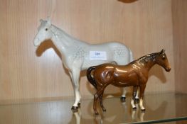 Beswick Dapple Grey Mare (AF) and a Doulton Bunny