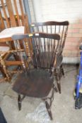 Pair of Retro Spindle-Back Kitchen Chairs