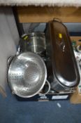 Stainless Steel Kitchenware Including a Fish Kettl