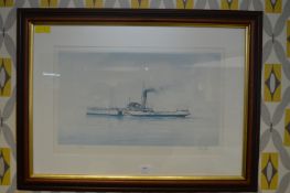 Signed & Framed Print of the Humber Ferry by R. Be