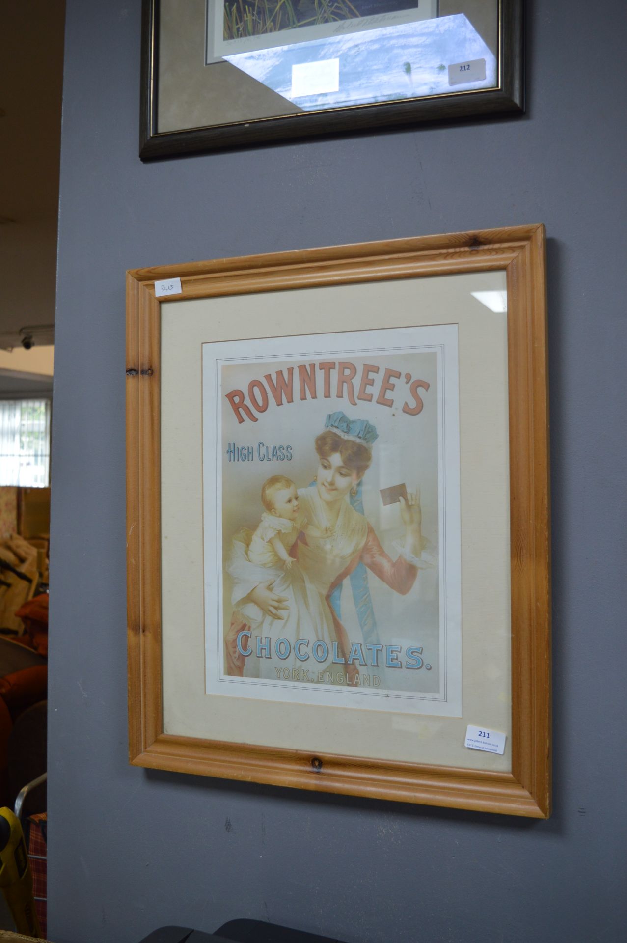Reproduction Roundtrees Chocolates Framed Print