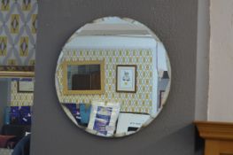 Vintage Circular Beveled Edge Wall Mirror