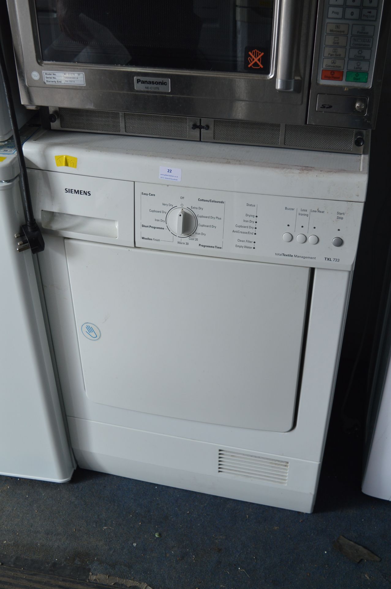 Siemens Textile Management TXL733 Tumble Dryer