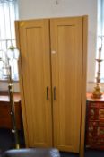 Light Wood Effect Double Wardrobe