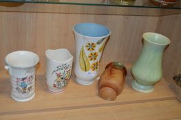 Five Retro Vases