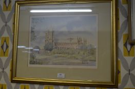 Signed & Framed Print of Beverley Minster by K.W.