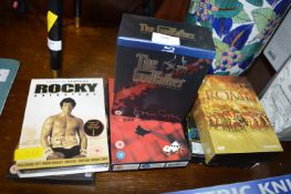 Boxed DVD Sets; Godfather, Rocky, Batman, etc.