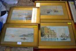 Four Framed Watercolours of Venice, etc.