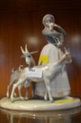 Lladro Figurine - Girl with Goats