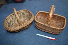 Two Miniature Wicker Baskets