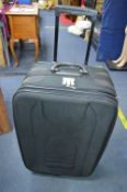 Large Black Fabric Suitcase