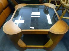 *Square Glass Topped Coffee Table