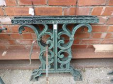Pair of Cast Iron Table Ends