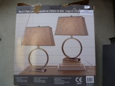 *Steel Halo Table Lamp 2pk