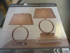 *Steel Halo Table Lamp 2pk