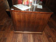 *Cube Bar Table with Plate Glass Top in Dark Oak Finish 74x74cm