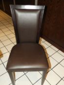 *49 High Back Dark Wood Framed Dining Chairs with