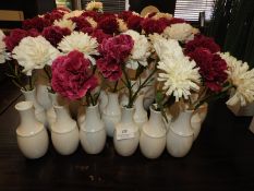 *36 White Porcelain Flower Vases