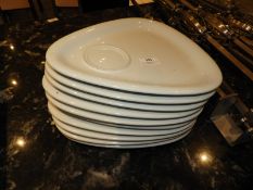 *10 White Shaped Plates