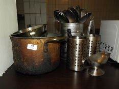 *Assorted Conical Strainers, Stainless Steel Spoons, Bowls, etc.