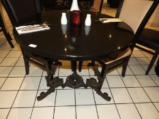 *90cm Circular Table with Black Heat Resistant Top