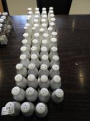 *44 White Ceramic Salt & Pepper Pots