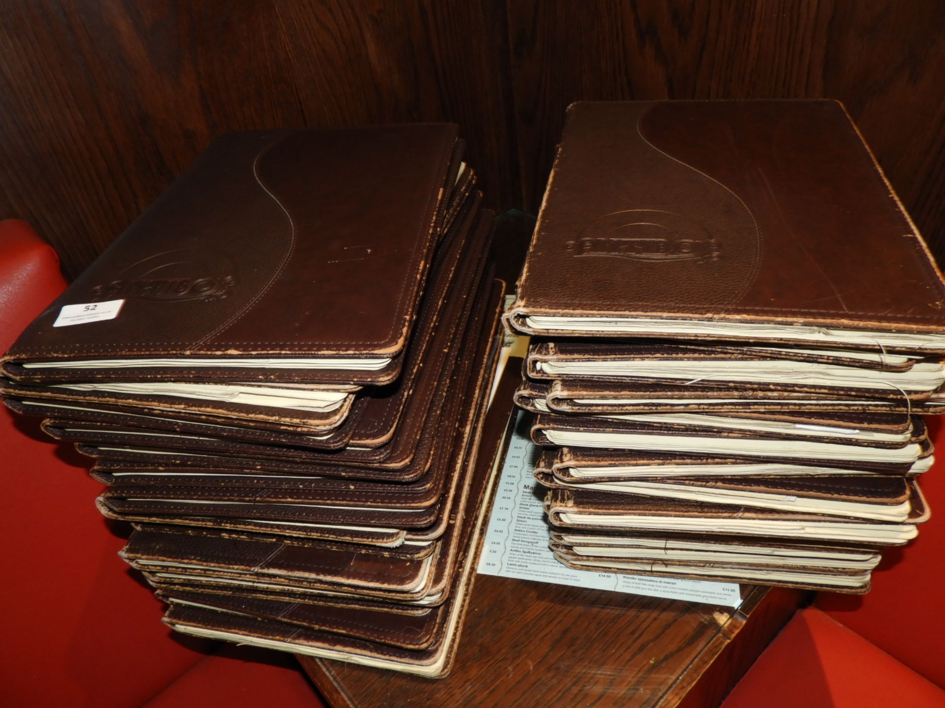 *28 Leather Bound Menus