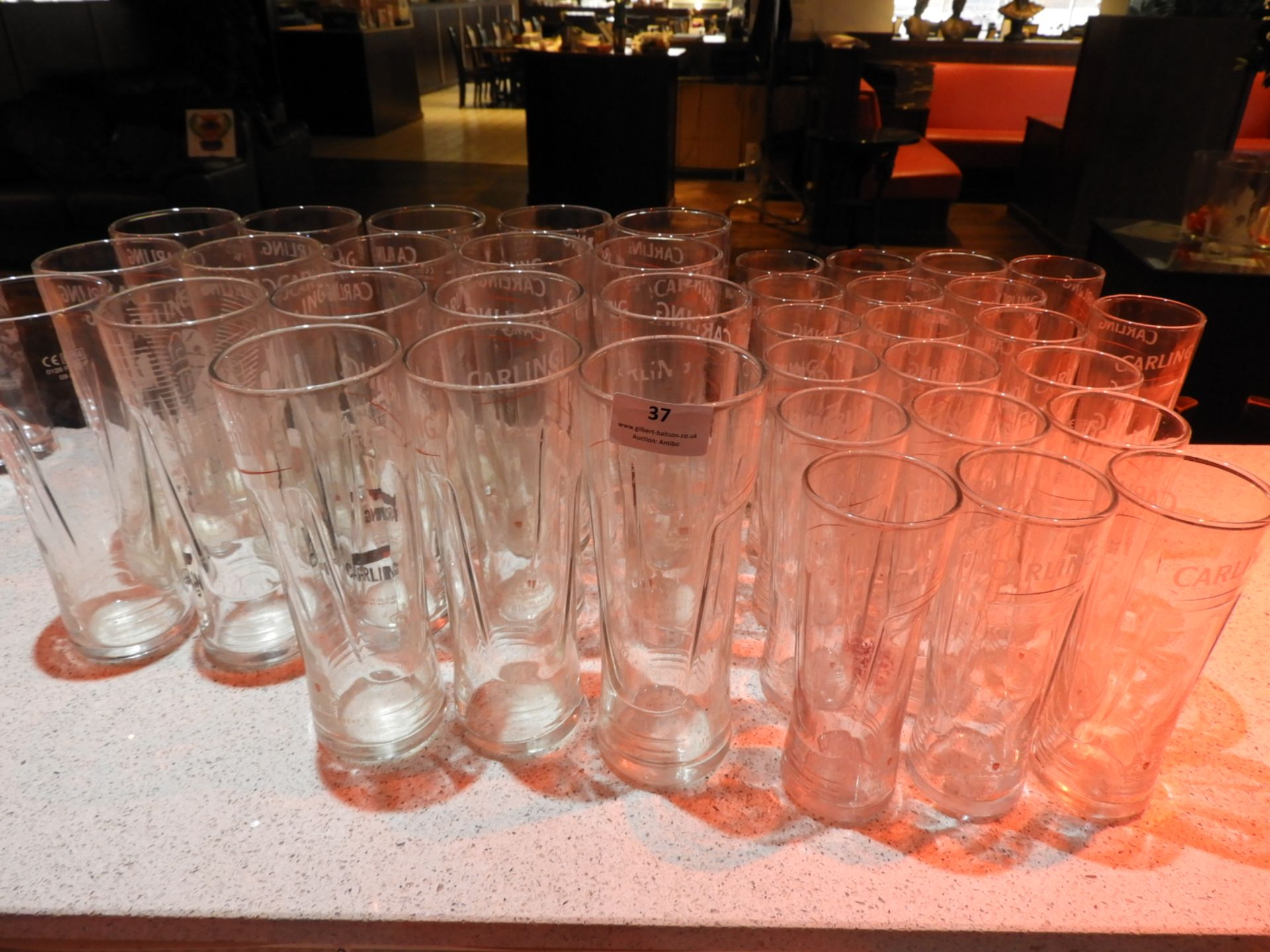 *38 Carlin Pint and 1/2 Pint Glasses